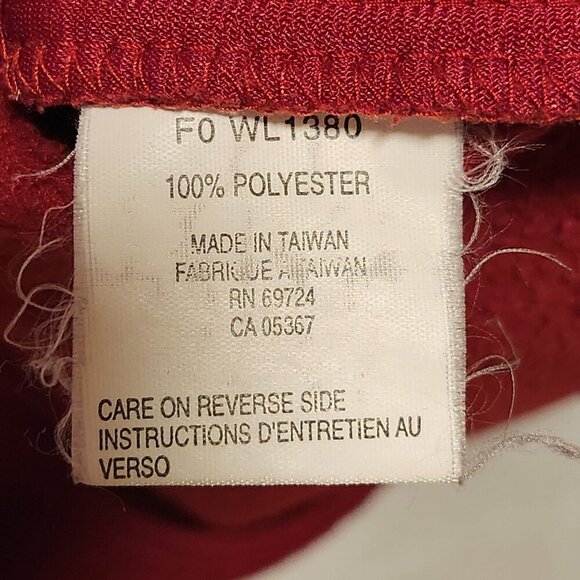 Columbia Sportswear Fleece Vest Womens M Red Full Zip High Collar Button Pockets - Picture 10 of 11